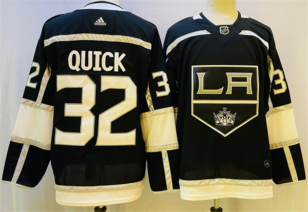 Men's Los Angeles Kings #32 Jonathan Quick Black Stitched Jersey